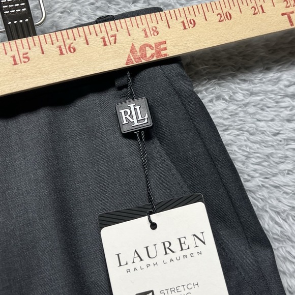 Lauren Ralph Lauren Pants Mens 38x34 Charcoal Gray Classic Fit UltraFlex - Picture 13 of 15